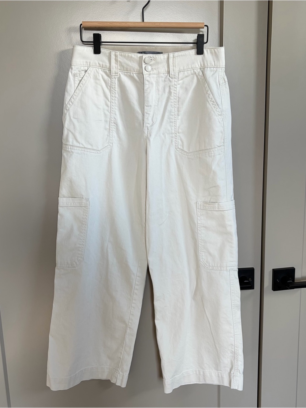 Democracy Beige Cargo Pants Wide Leg Petite